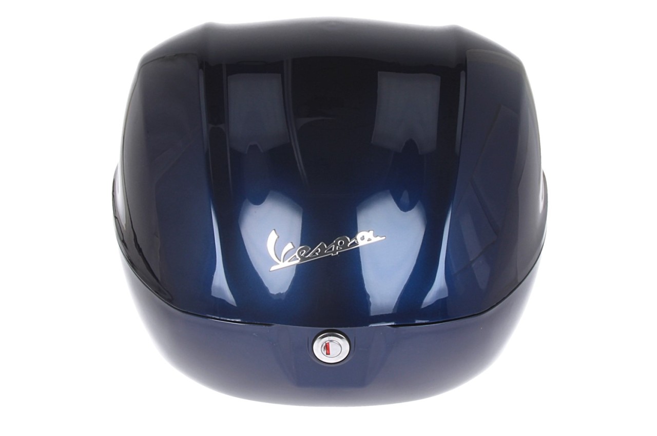 Vespa Baúl original de 32 l, azul oscuro, 289/A, sin respaldo