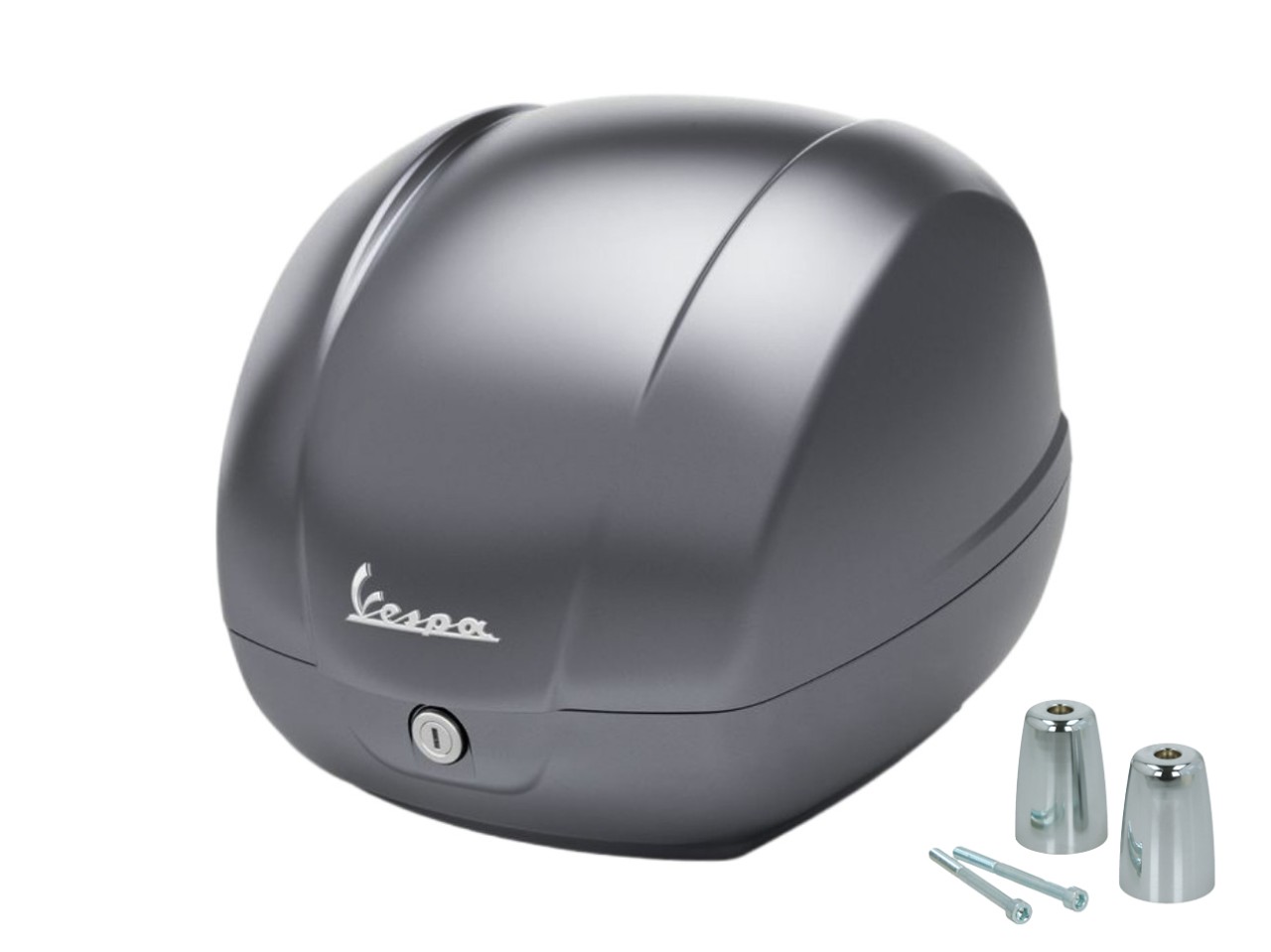 Baúl original de 36 l en gris mate 707/C para Vespa GTS 125/310 y GTV 310