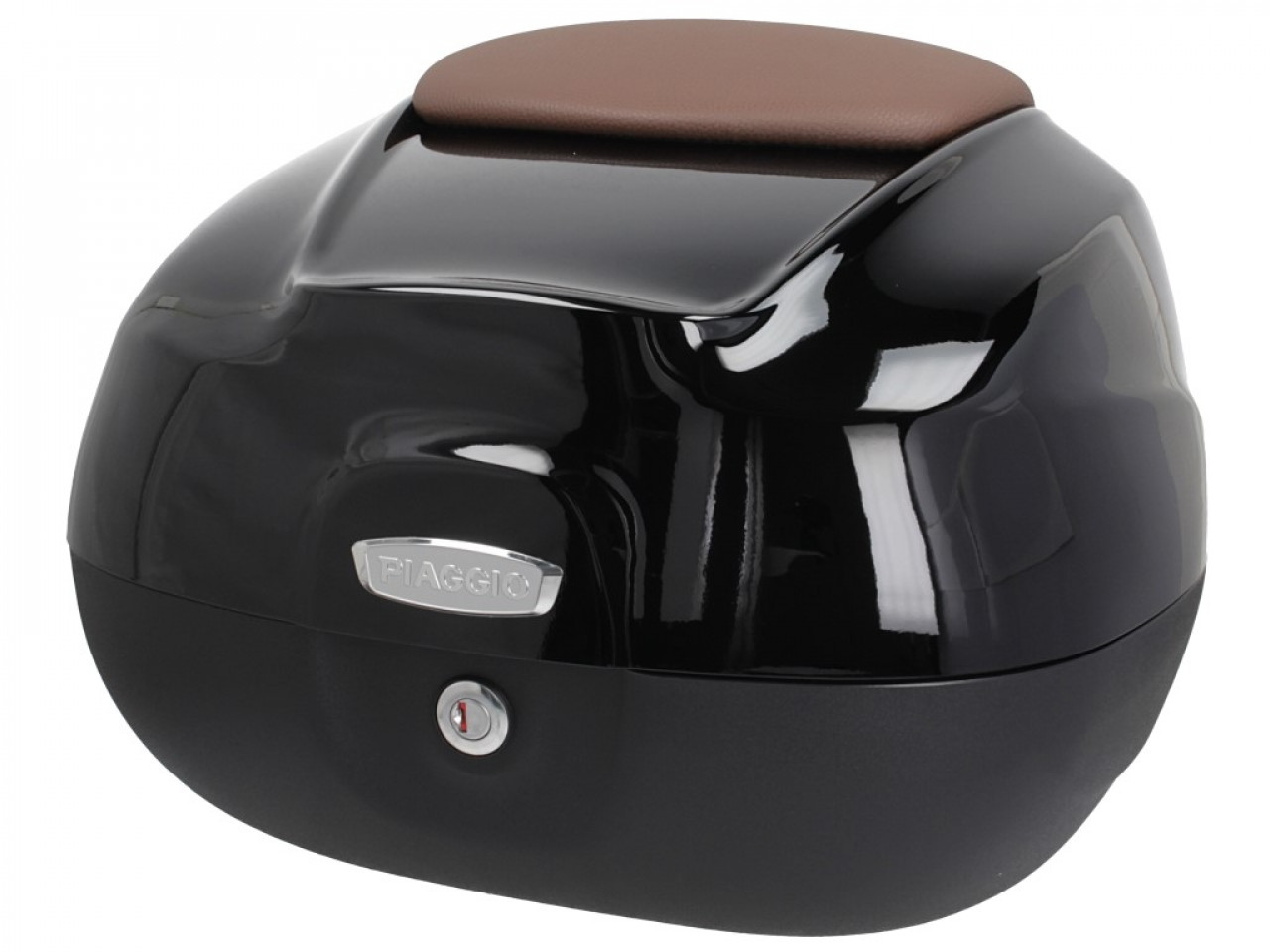 Maleta superior de 37 l con respaldo para Piaggio Beverly 300/350 (18-20) - negro 90/B