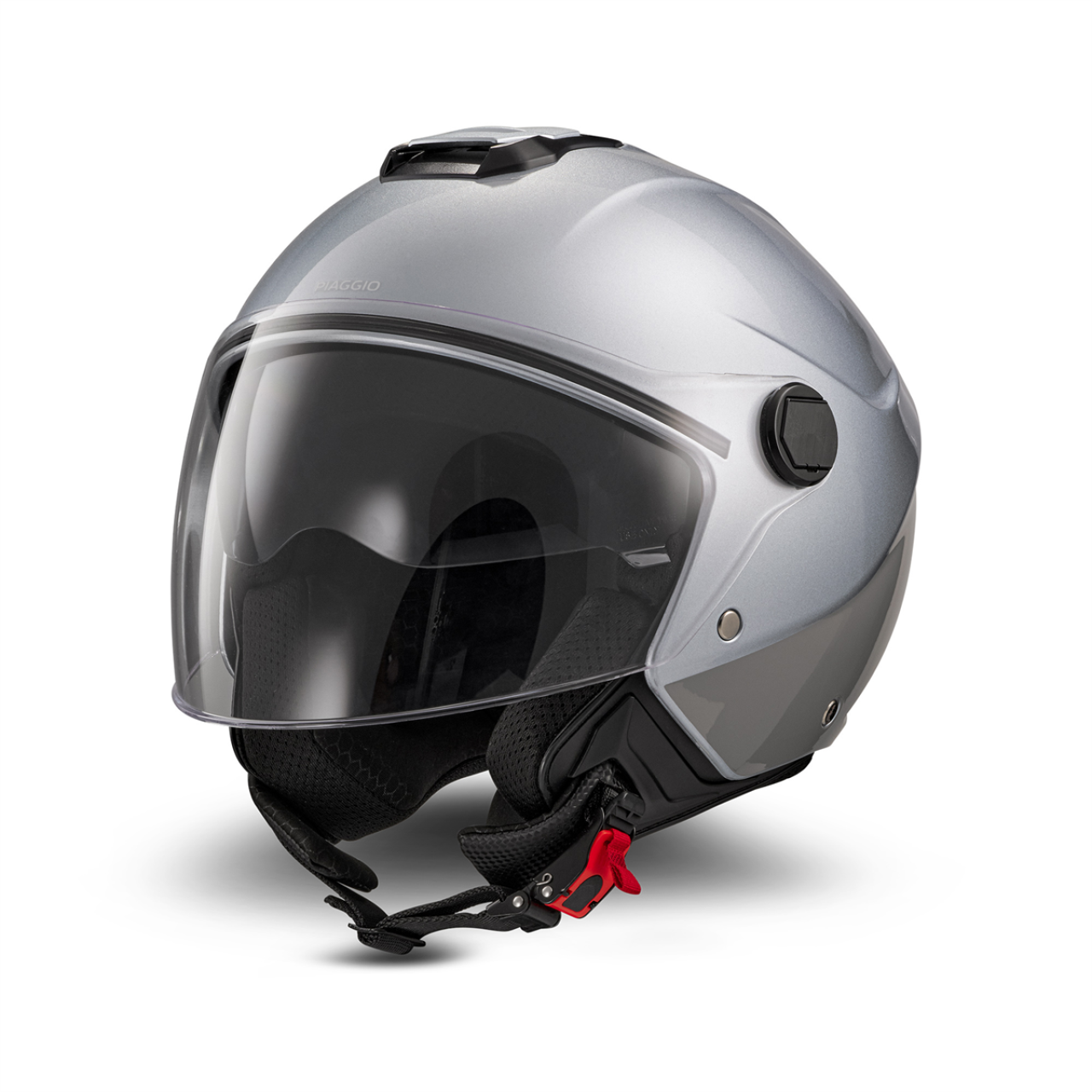 Casco jet Piaggio Demi Jet UL01 gris brillante