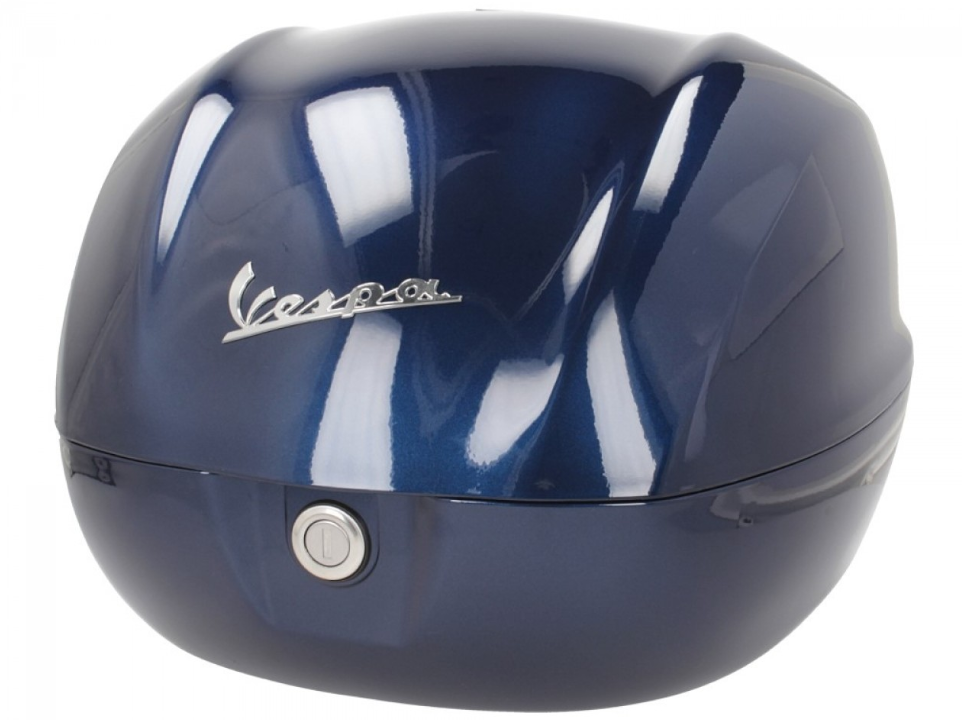 Baúl para Vespa de 32 l, azul brillante, 222/A, sin respaldo