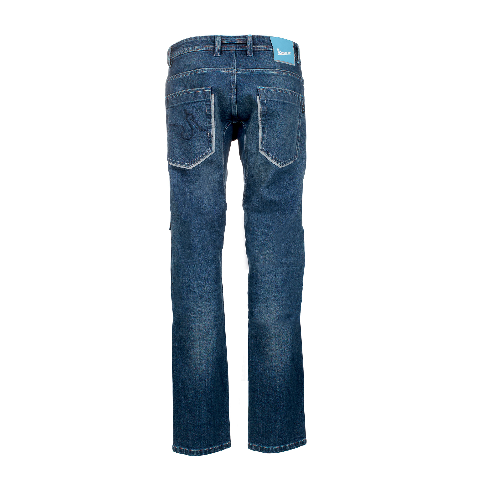 Pantalón Vespa de poliéster azul vaquero