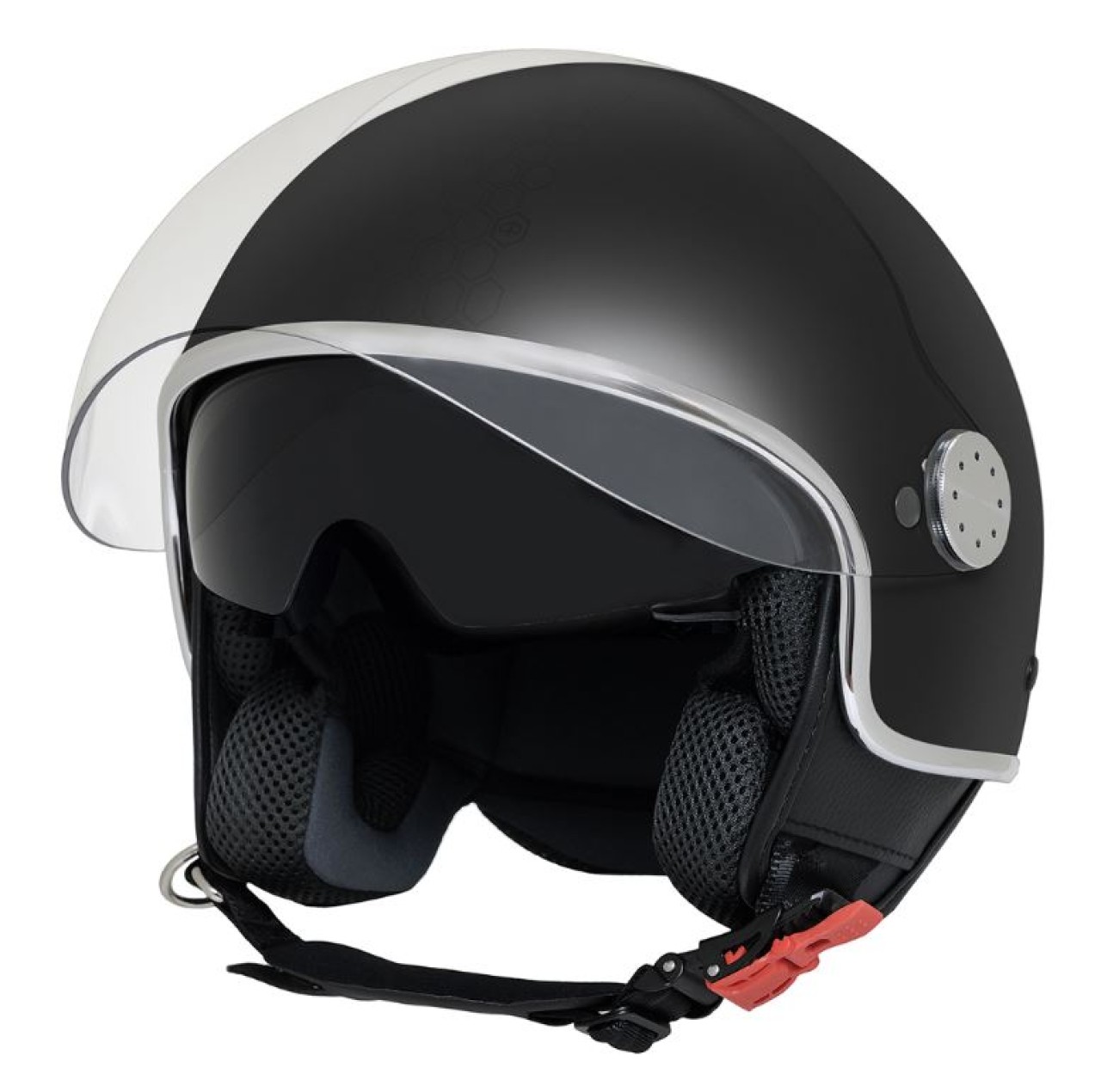 Casco jet Piaggio Demi Jet Mirror negro mate