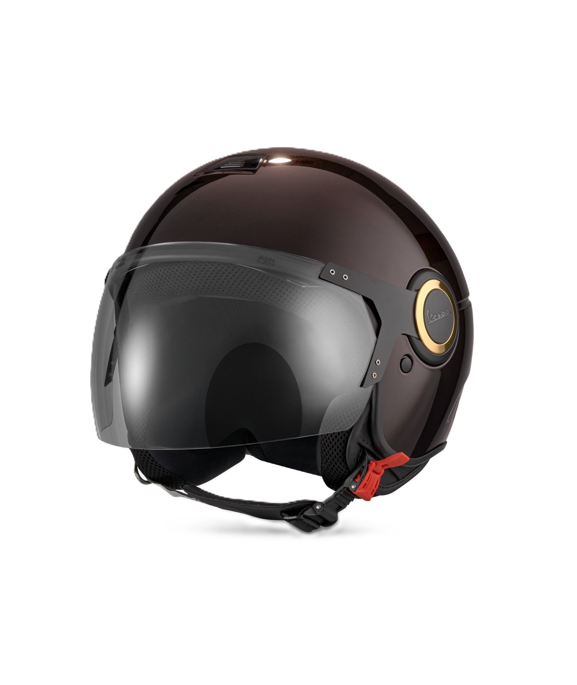 Casco jet Vespa Demi Jet 946 Horse, marrón brillante