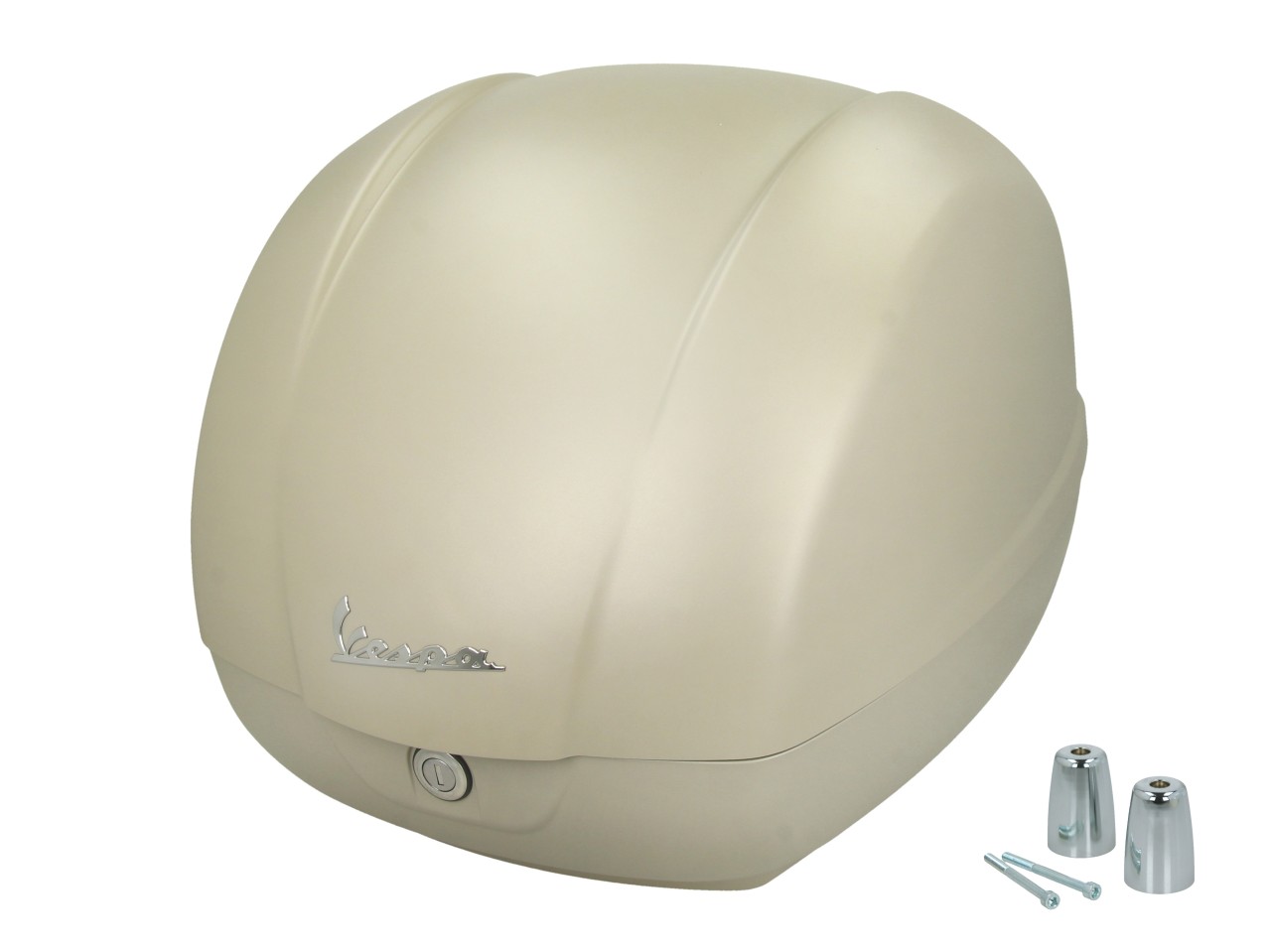 Baúl original de 36 l en color beige mate Q03 para Vespa GTS 125/310 y GTV 310